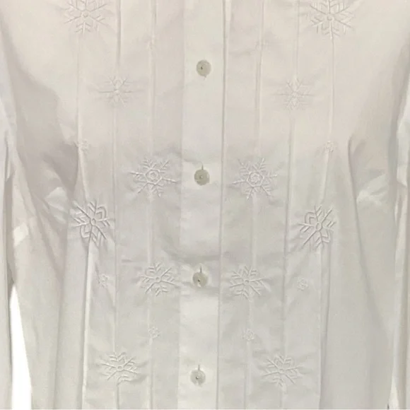 St John Sport by Marie Gray White Button Down Top - Picture 2 of 8